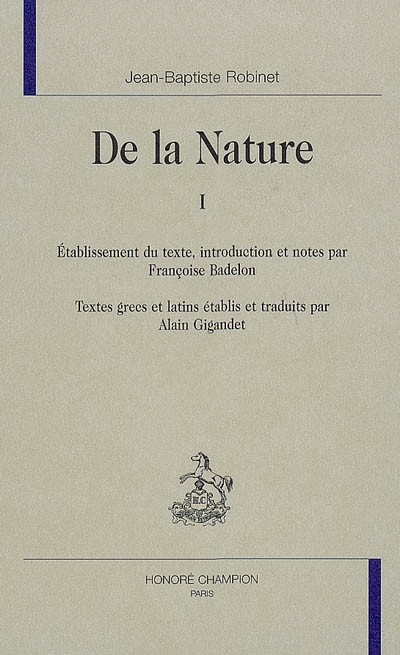 De la nature